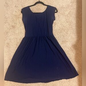 Simple Navy Blue Dress
